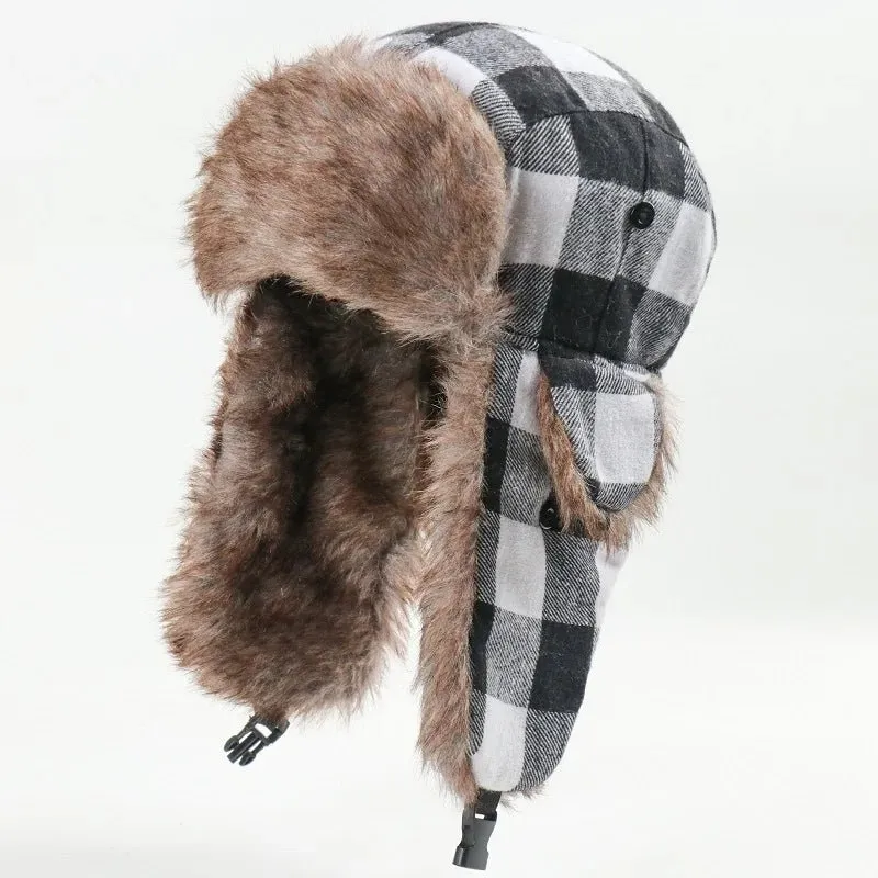 Plaid Bomber Hat