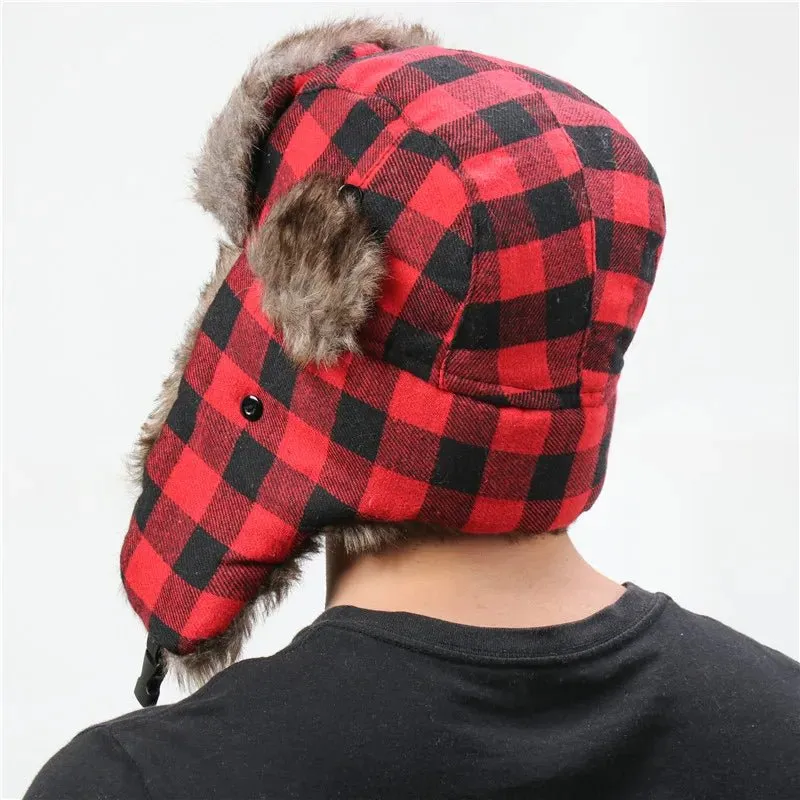 Plaid Bomber Hat