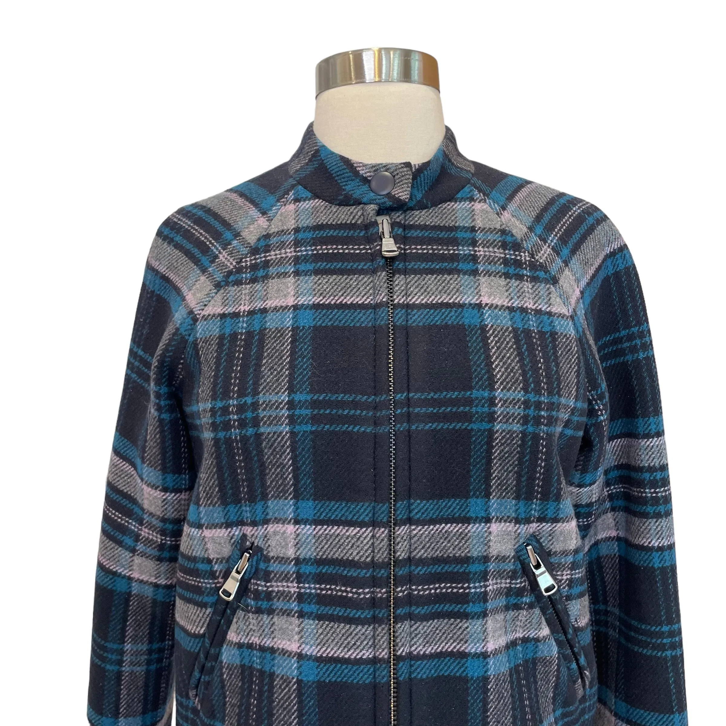 Plaid Bomber Jacket - XS