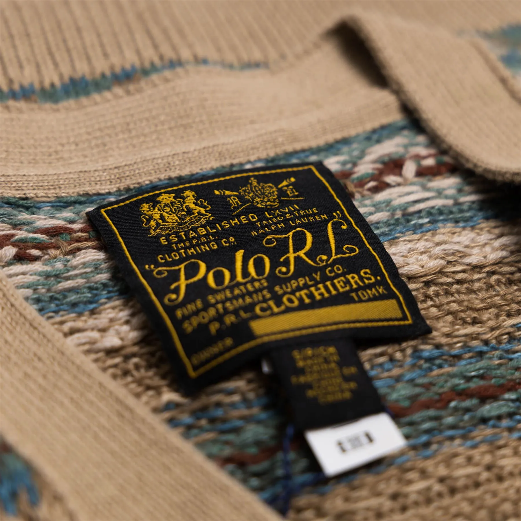 Polo Golf Fairisle Cashmere Tan Multi Vest - SS23