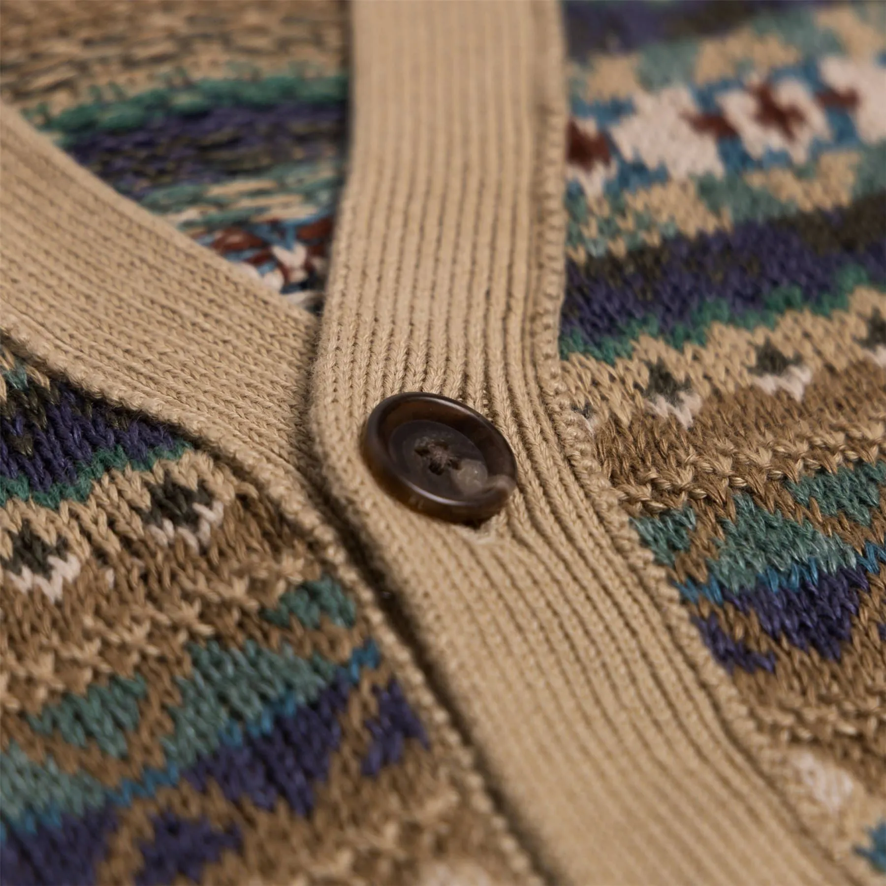 Polo Golf Fairisle Cashmere Tan Multi Vest - SS23