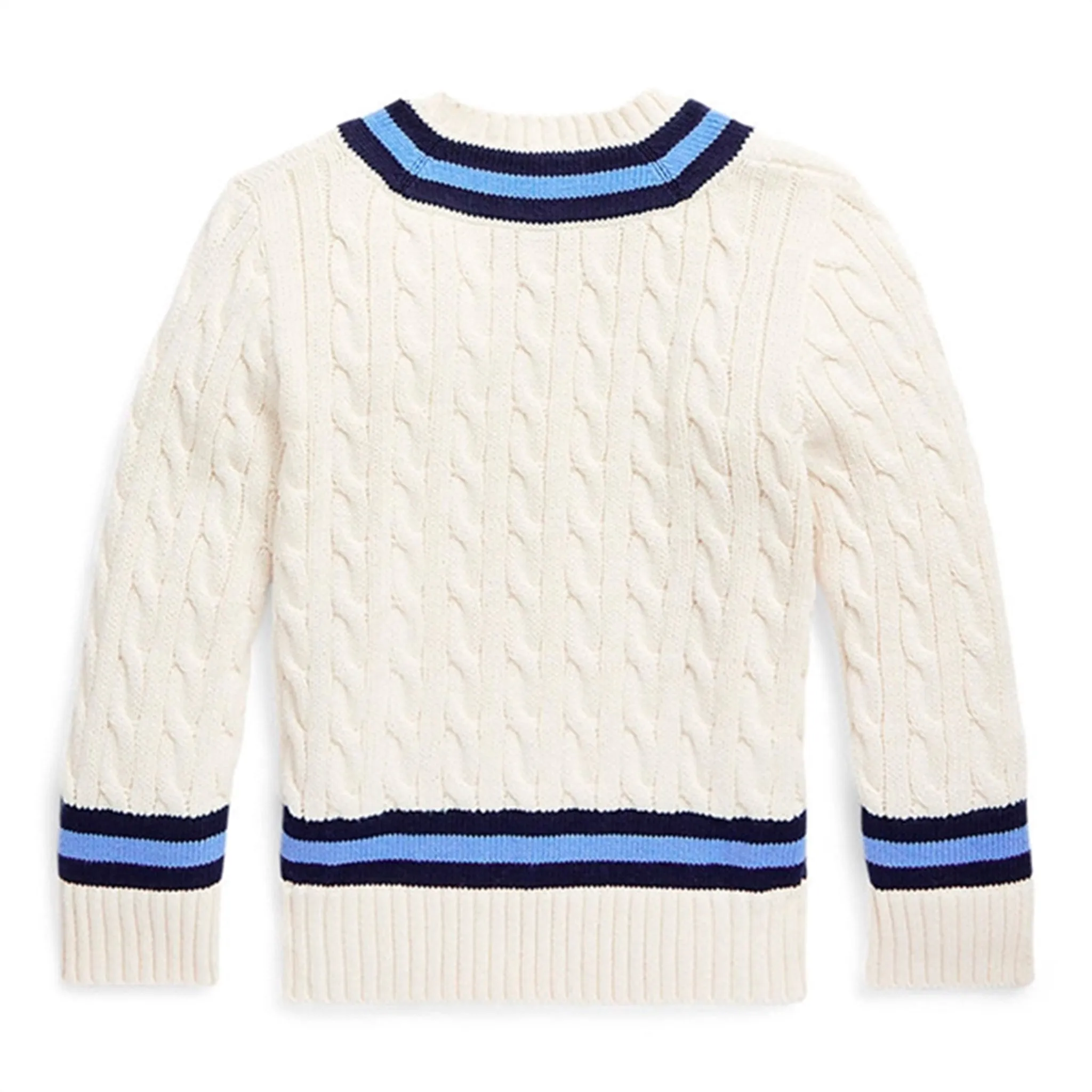 Polo Ralph Lauren Cricket Knitted Sweater Cream White/Navy Stripes