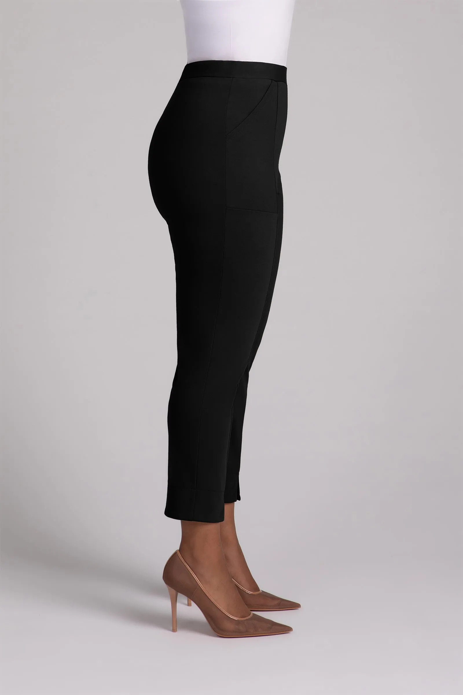 Ponte Hepburn Ankle Pant | Black