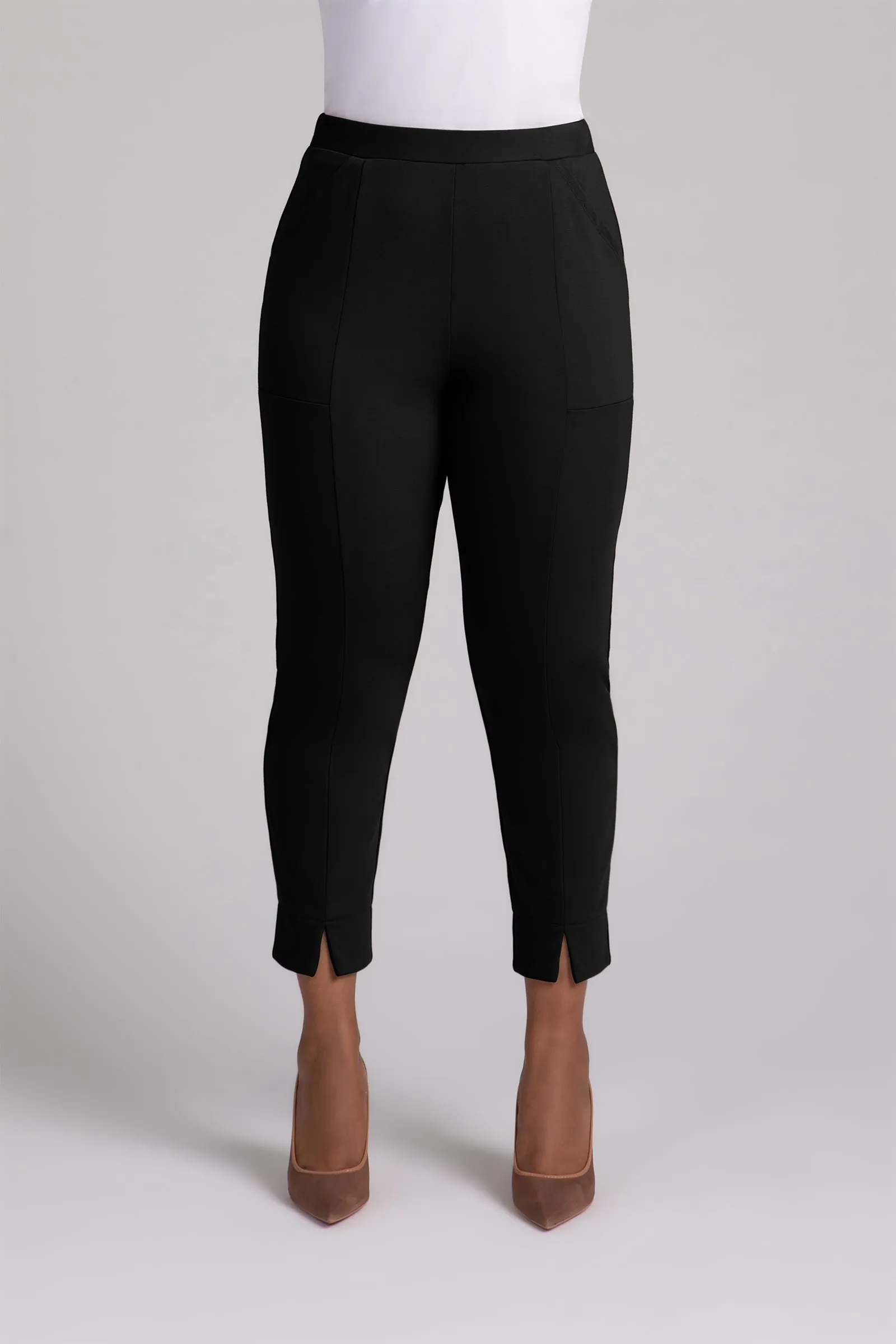 Ponte Hepburn Ankle Pant | Black