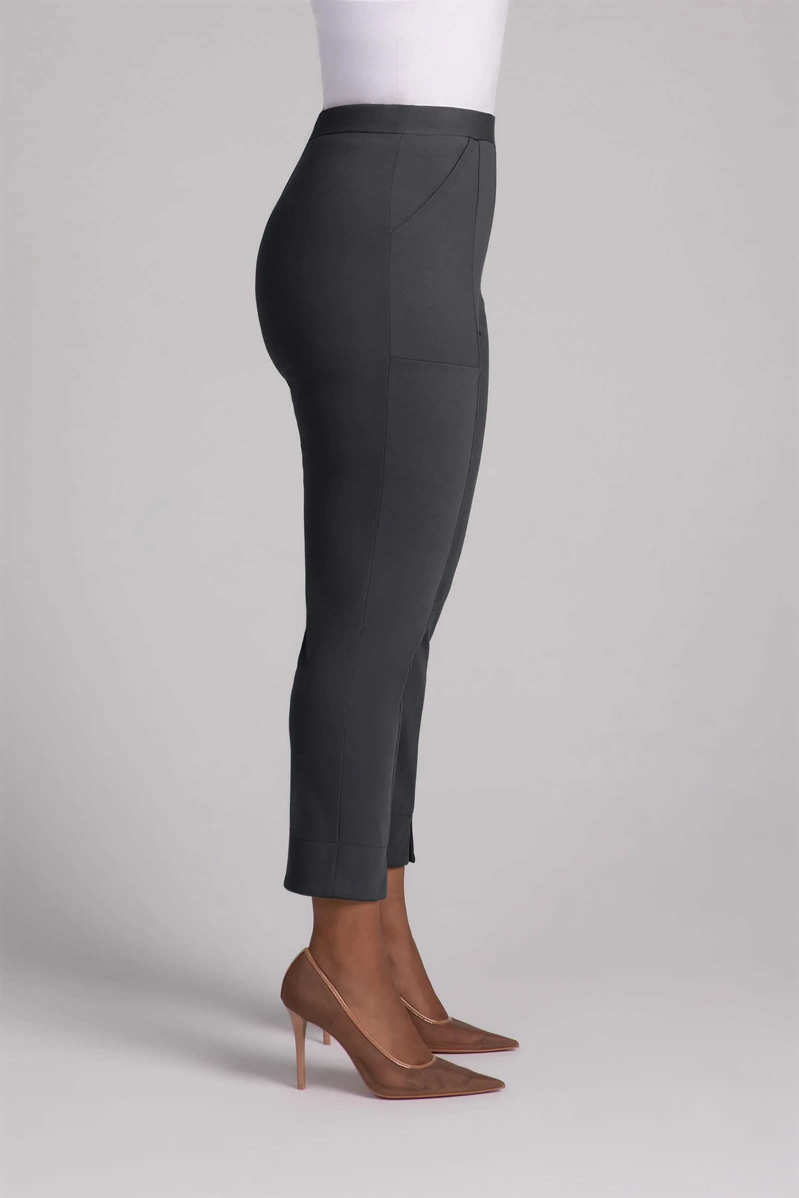 Ponte Hepburn Ankle Pant | Graphite