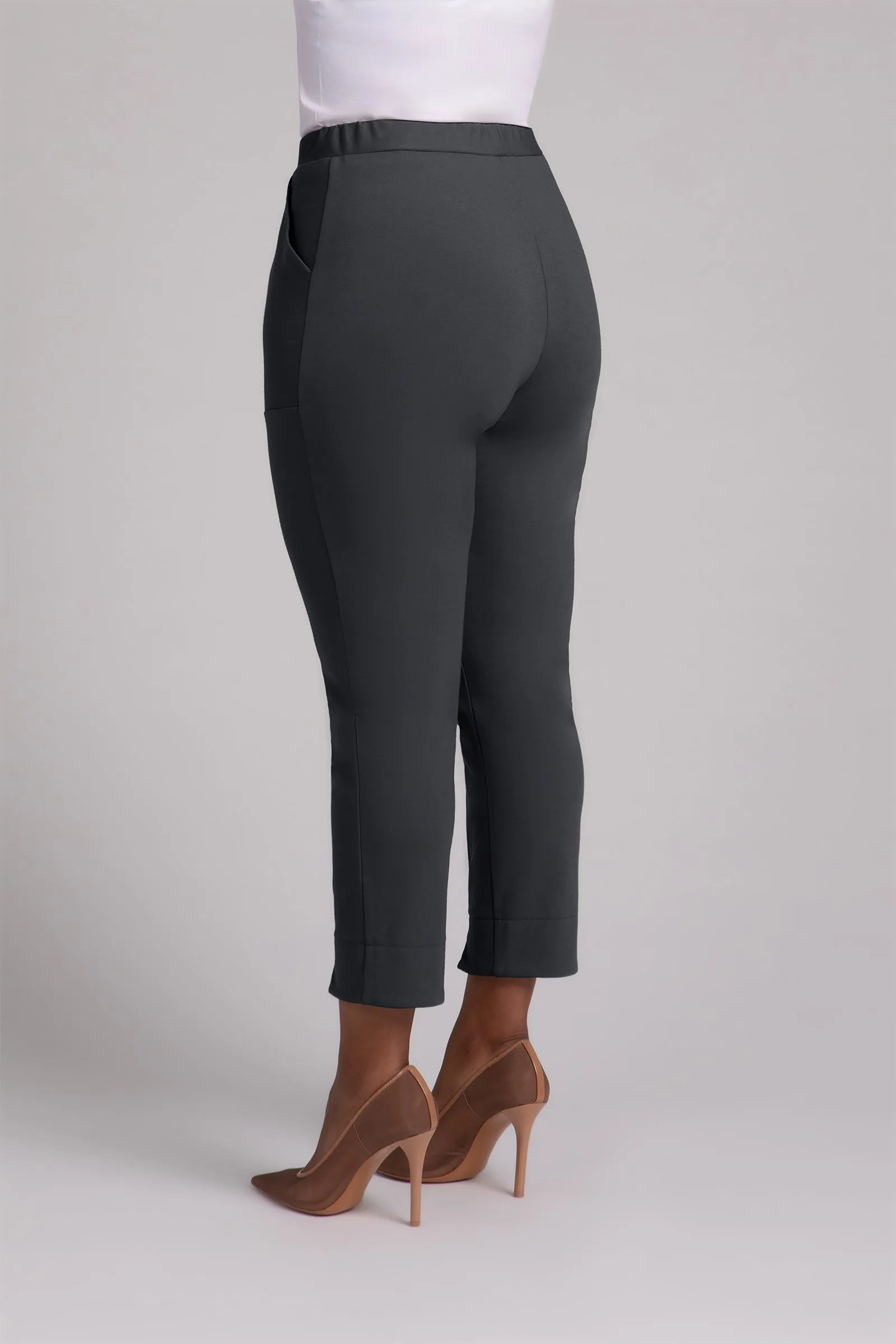 Ponte Hepburn Ankle Pant | Graphite