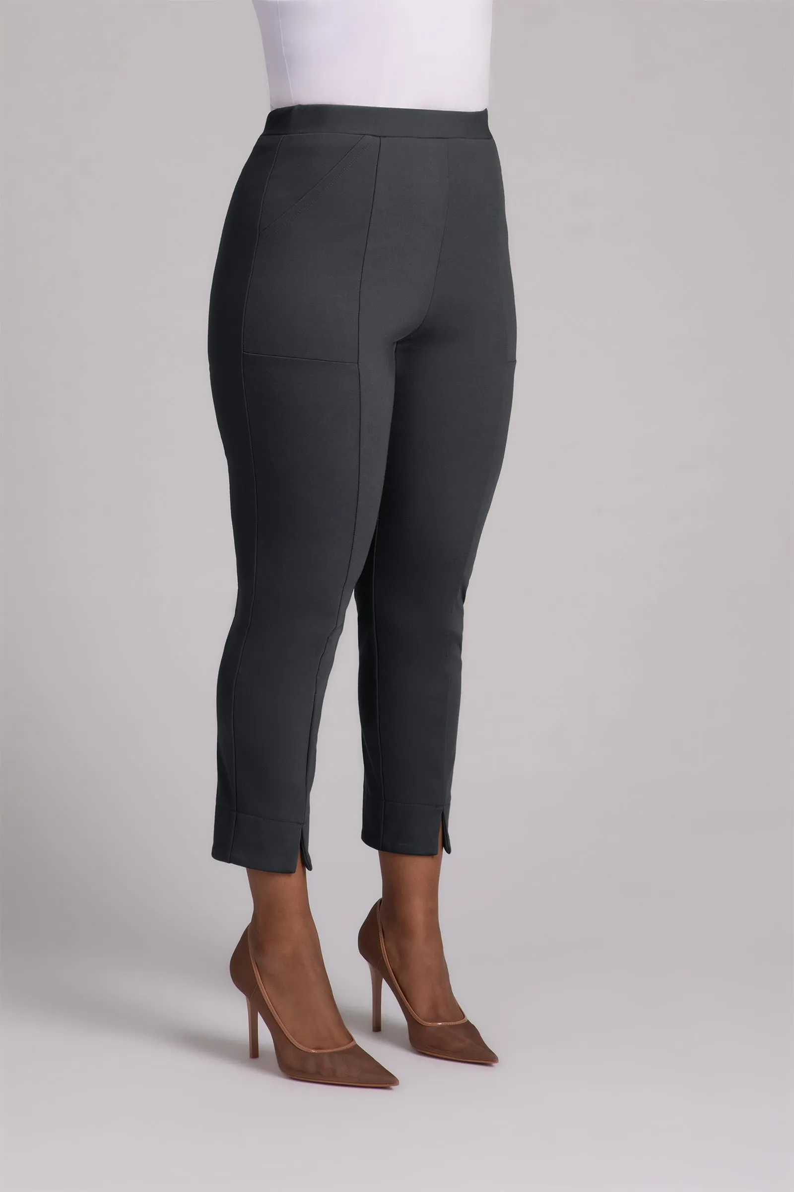 Ponte Hepburn Ankle Pant | Graphite