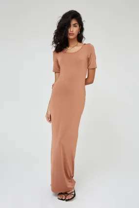 PREMIUM SHORT SLEEVE MAXI DRESS