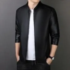 PU Leather Coat Men's Leather Jacket