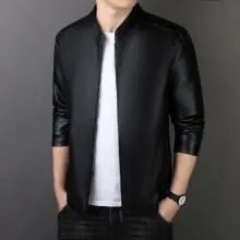 PU Leather Coat Men's Leather Jacket