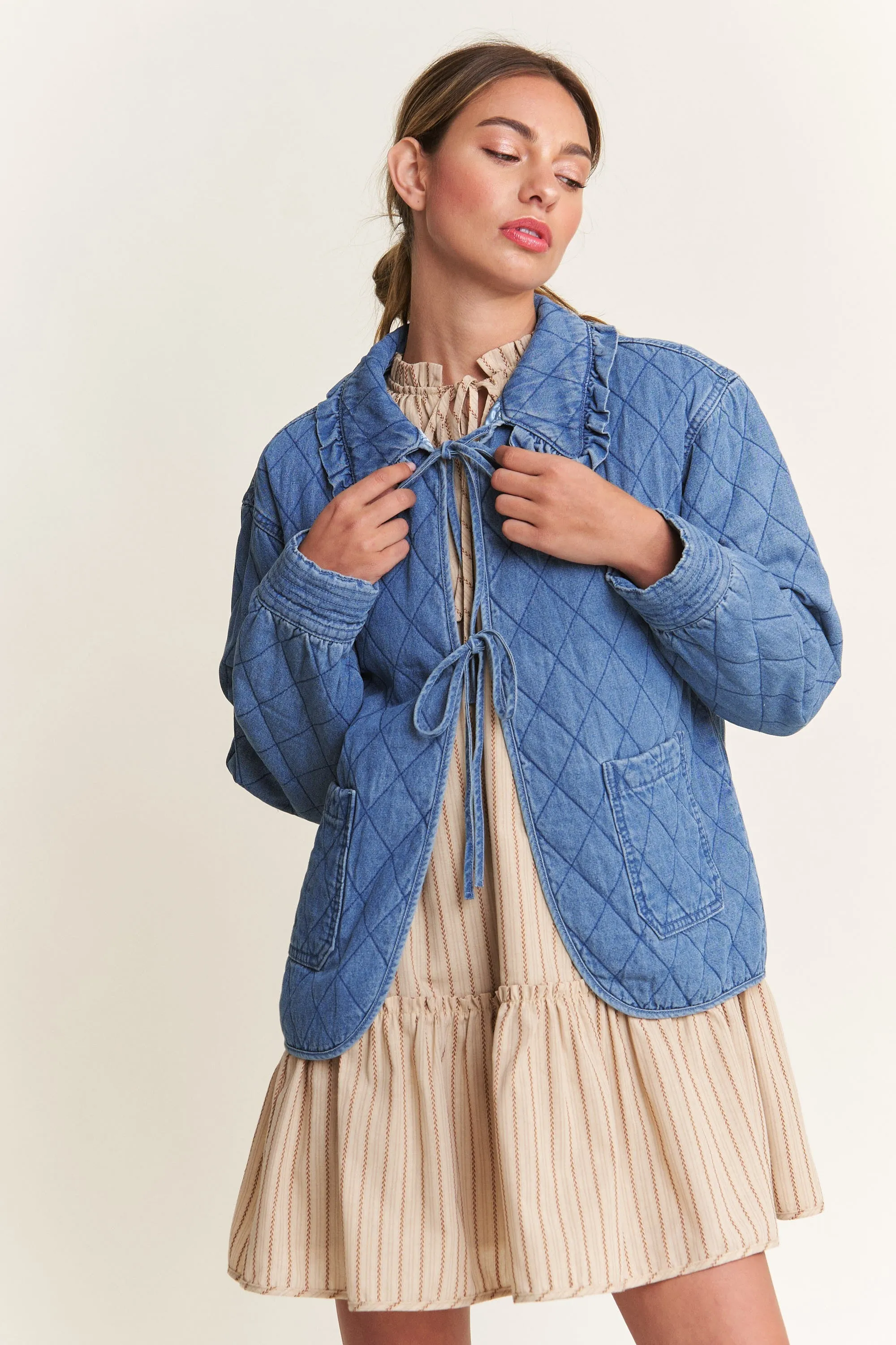 Quilted Denim Jacket