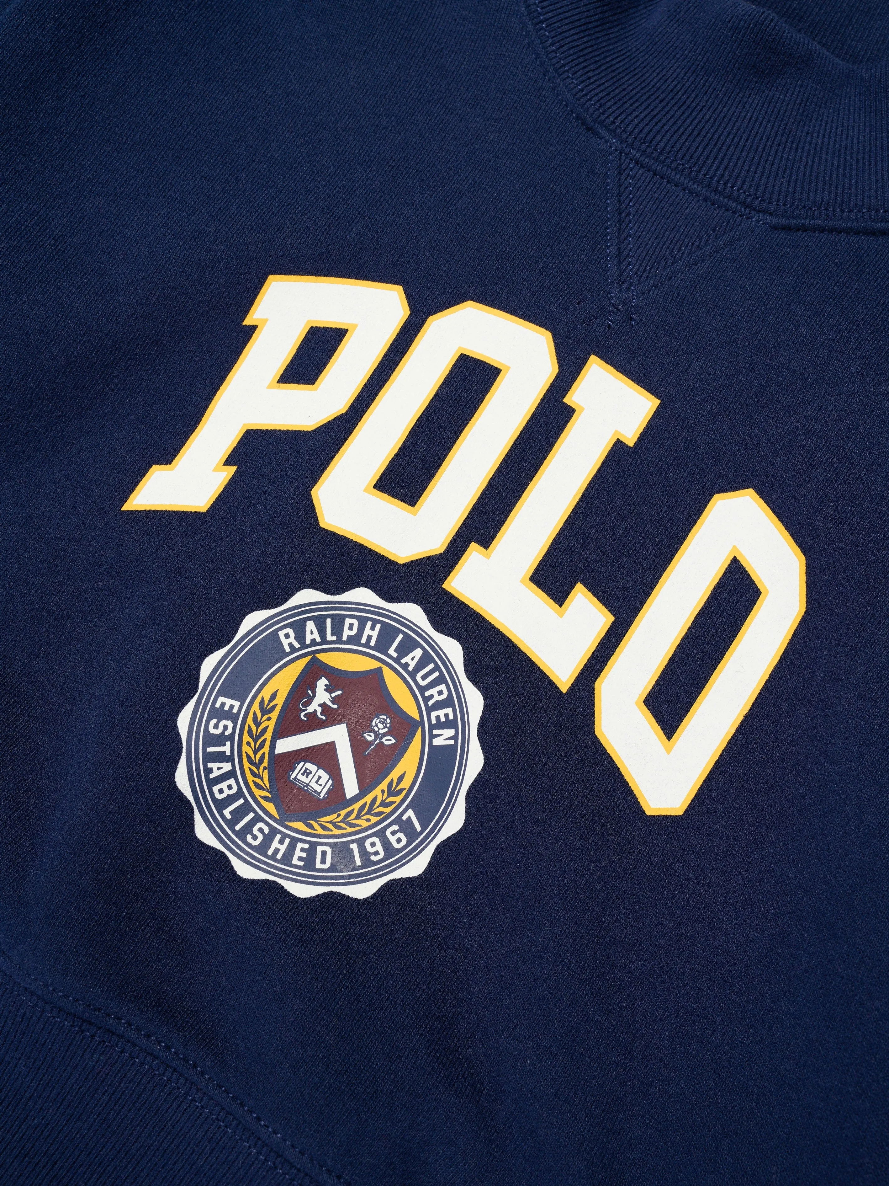 Ralph Lauren Girls Varsity Polo Sweatshirt in Navy