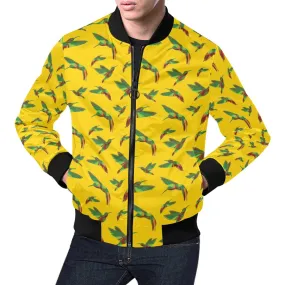 Red Swift Yellow Bomber Jacket for Men