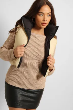 Reversible Cropped Puffer Gilet