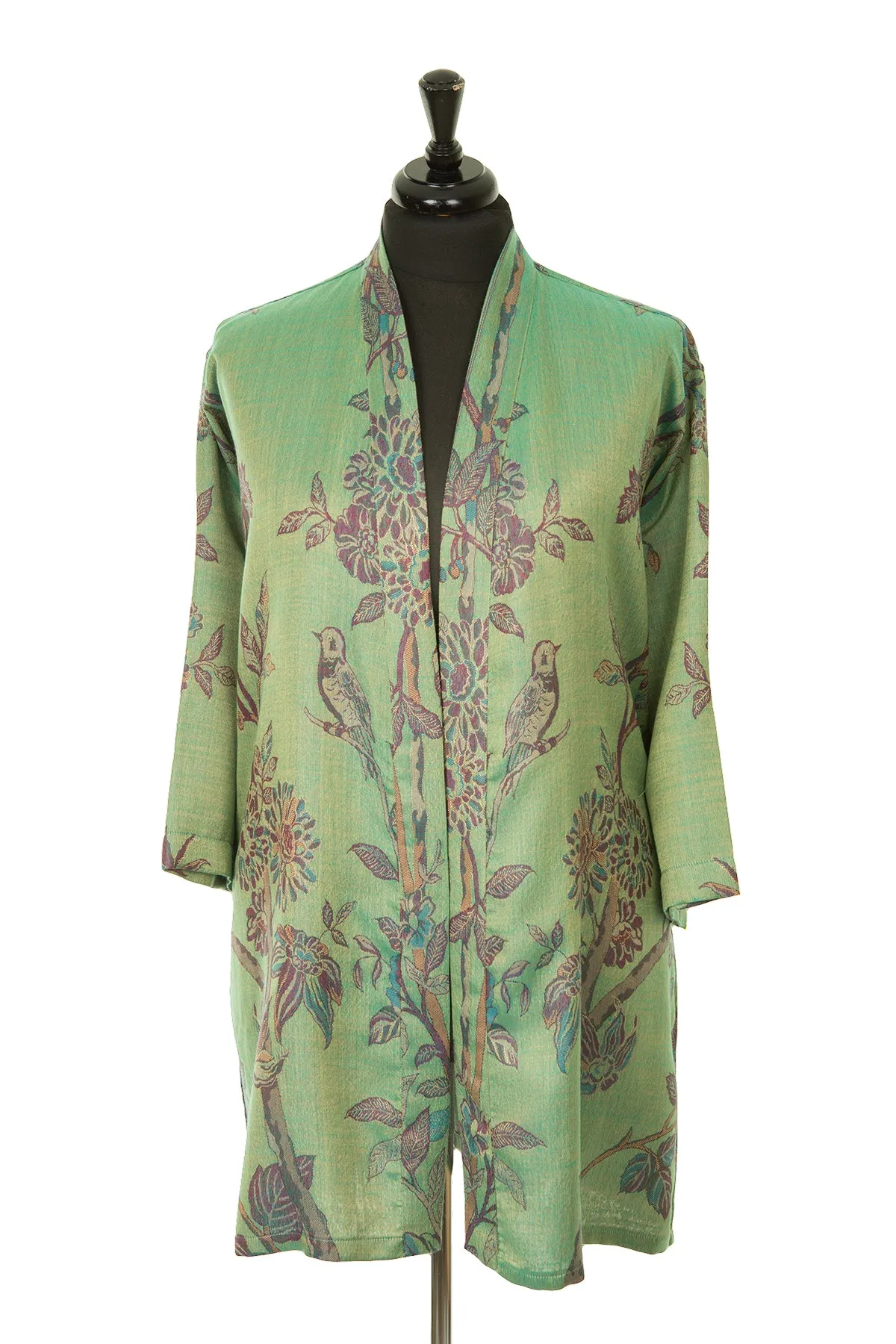 Reversible Kimono Jacket in Dragonfly Green