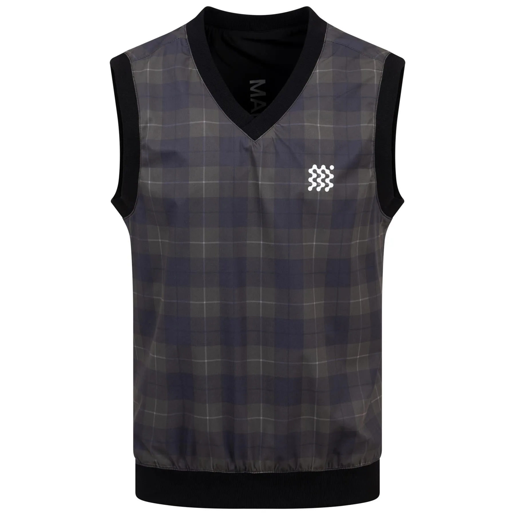 Reversible Legacy V-Neck Gilet Black Check - 2024