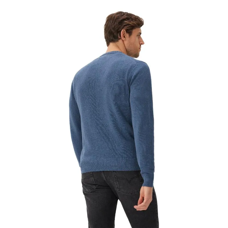 R.M.Williams Howe Mens Australian Extra Fine Merino Crew Neck Sweater - Mid Blue