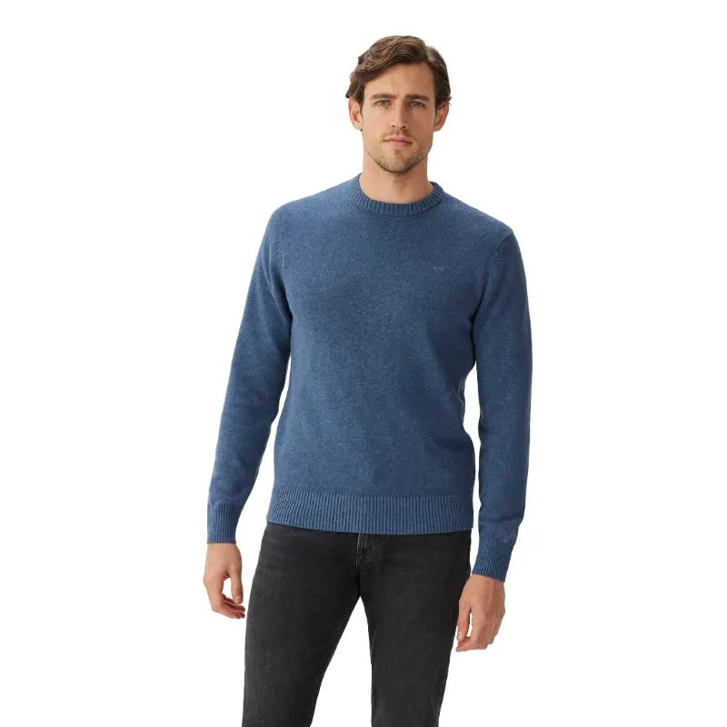 R.M.Williams Howe Mens Australian Extra Fine Merino Crew Neck Sweater - Mid Blue