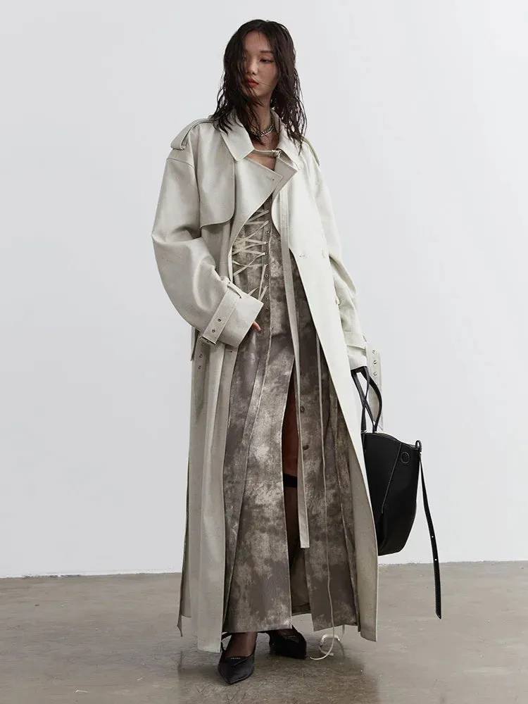 Sahsuha Buckle Trench Coat