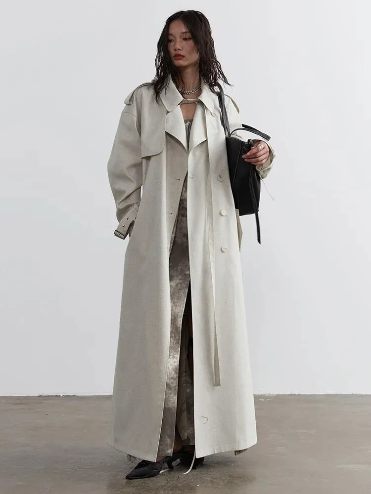 Sahsuha Buckle Trench Coat