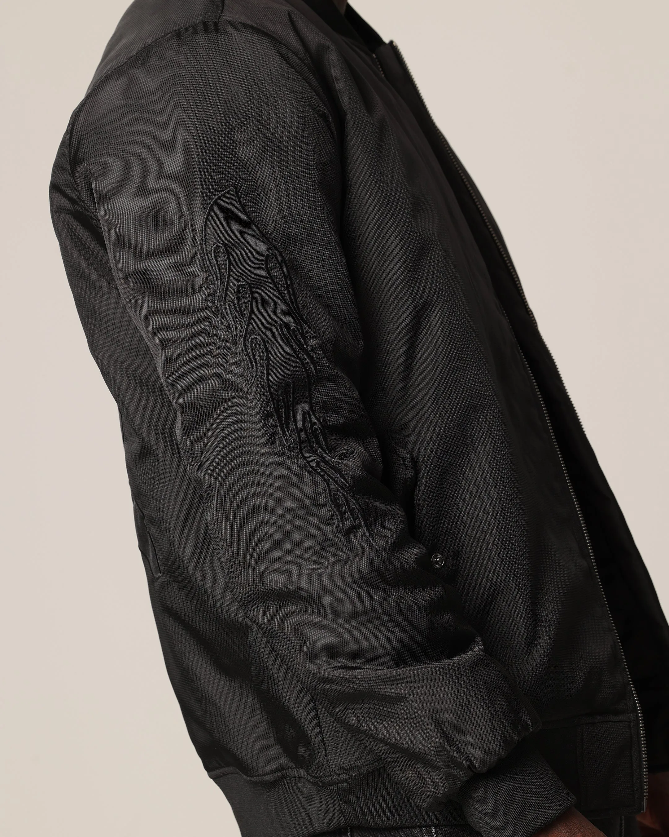 Saint Morta Hellfire Bomber Jacket Black