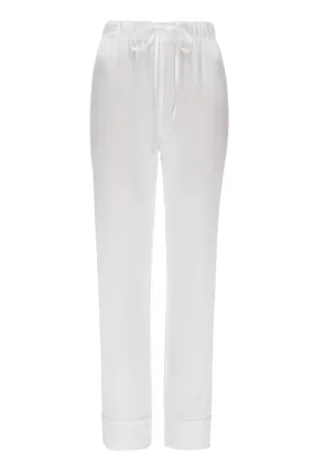 Silk Charmeuse Pants: Ivory