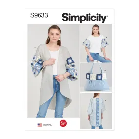 Simplicity Pattern S9633A Misses' Crochet Top Jacket & Bag