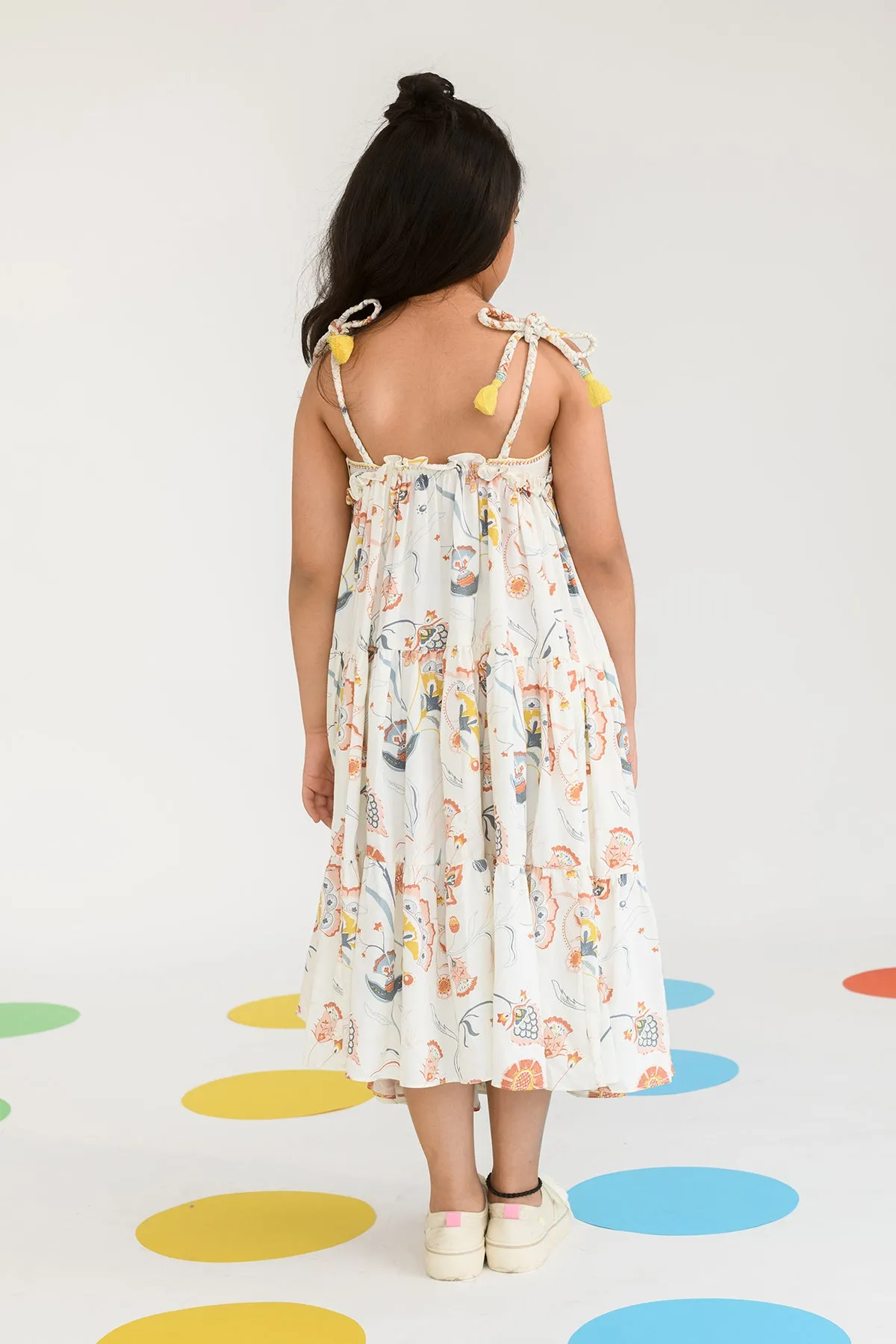 Sylvan Trail- Strappy Tiered Dress For Girls