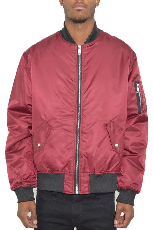 TCF Red Padded Bomber Jacket