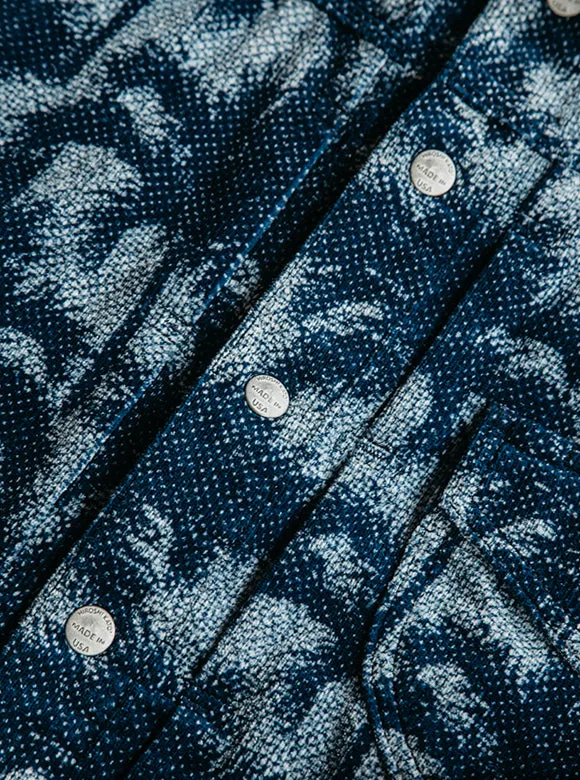 The Blade Printed Corduroy - Dark Indigo