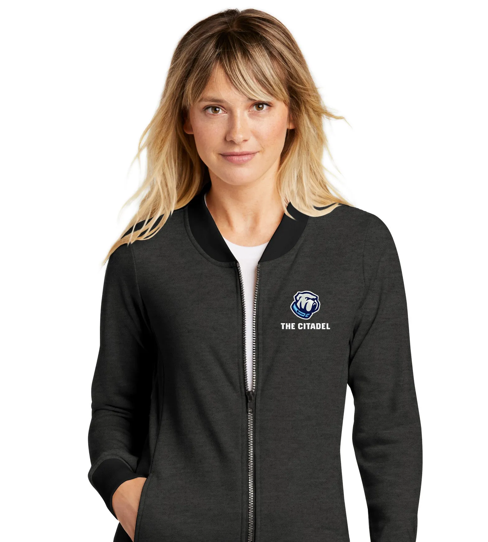 The Citadel Bulldog Ladies Lightweight French Terry Bomber