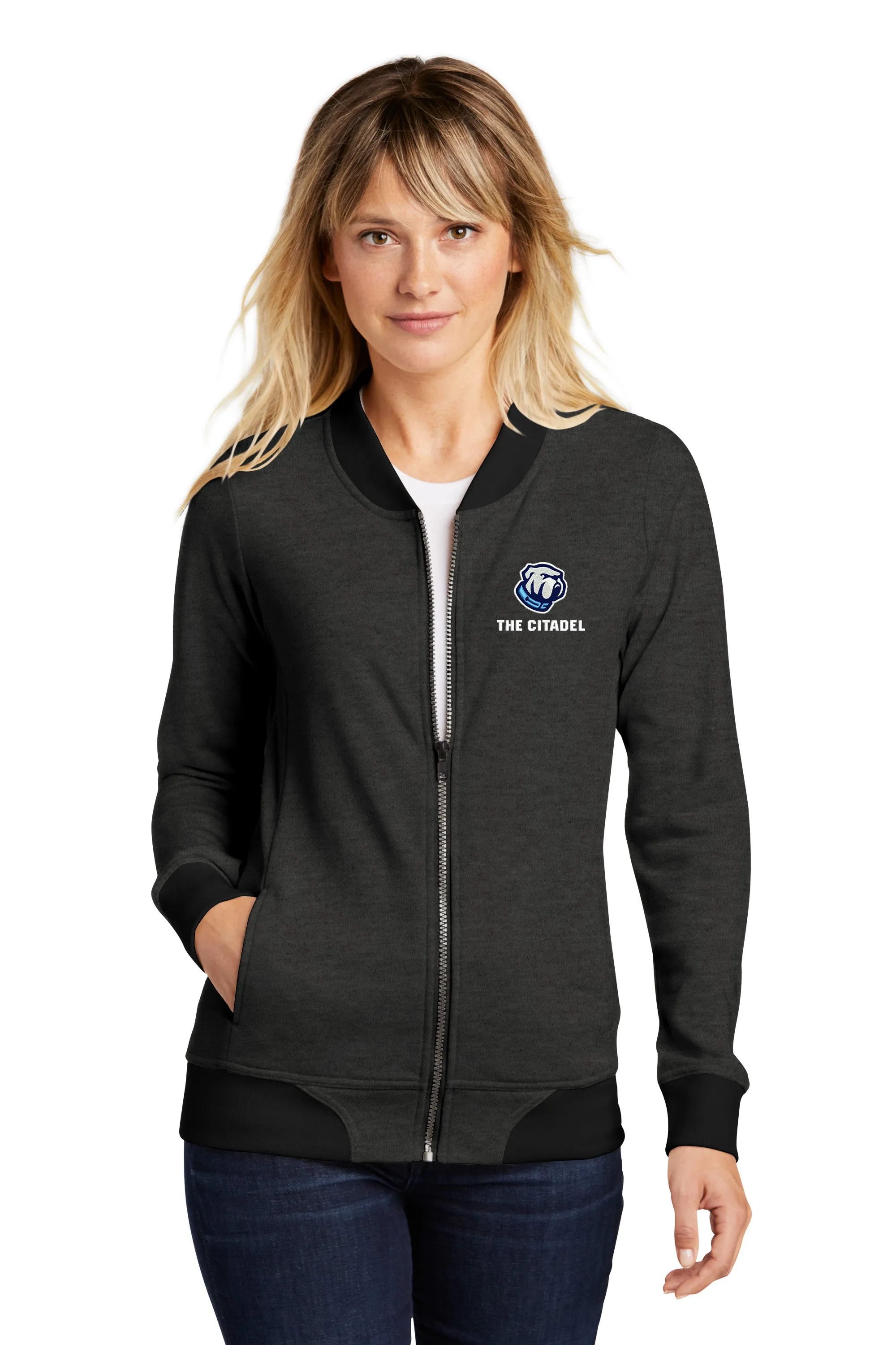 The Citadel Bulldog Ladies Lightweight French Terry Bomber