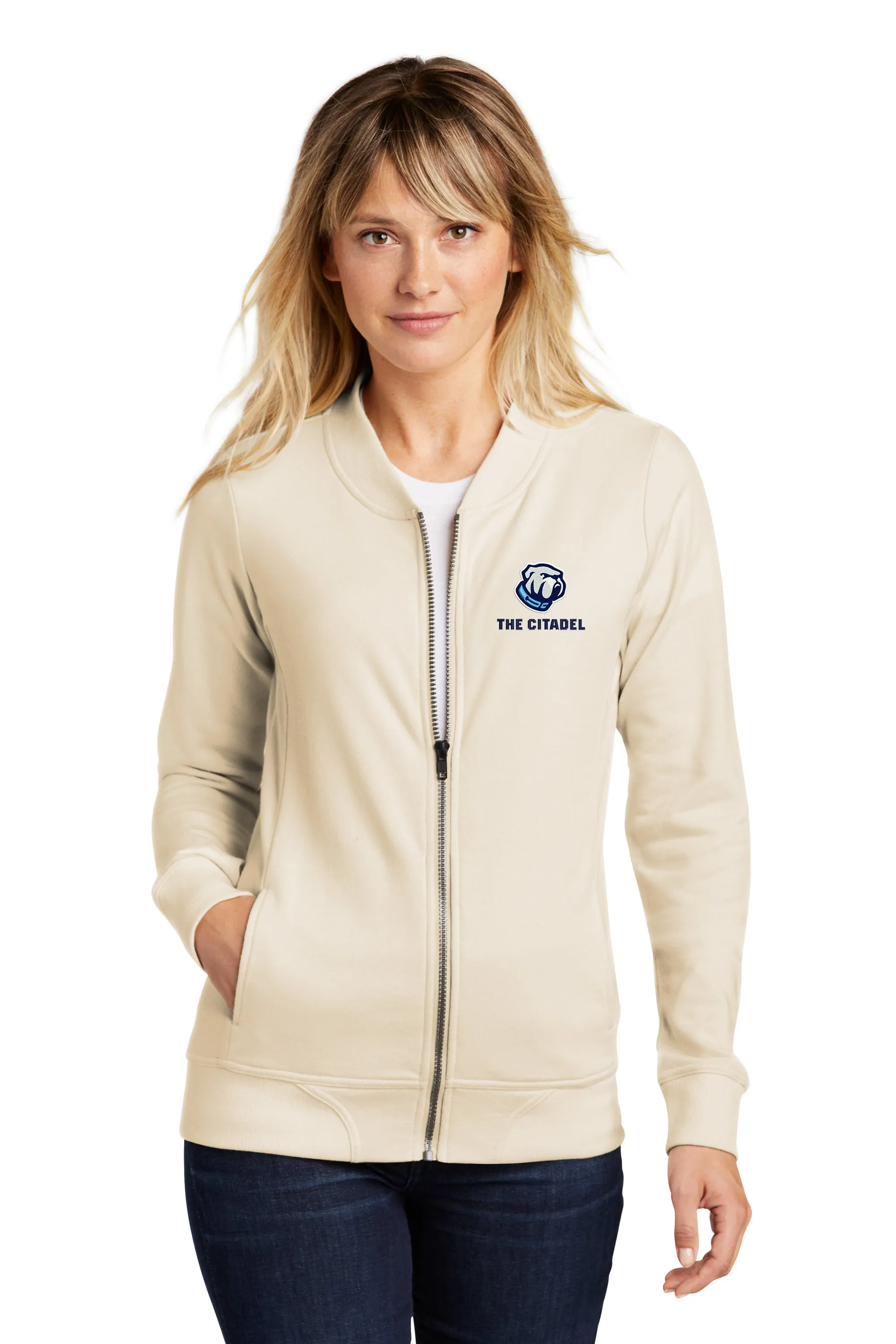 The Citadel Bulldog Ladies Lightweight French Terry Bomber