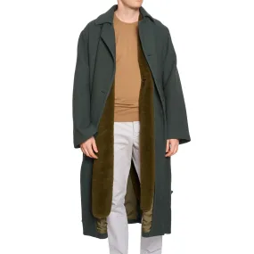 THE ROW Green BETZO Removable Lining Double Breasted Coat NEW L