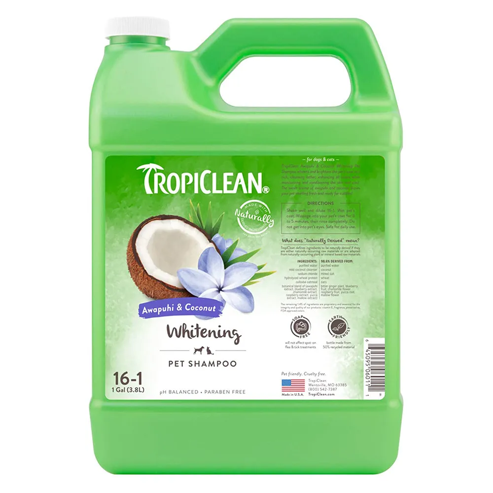 Tropiclean Whitening Awapuhi & Coconut Pet Shampoo 1G