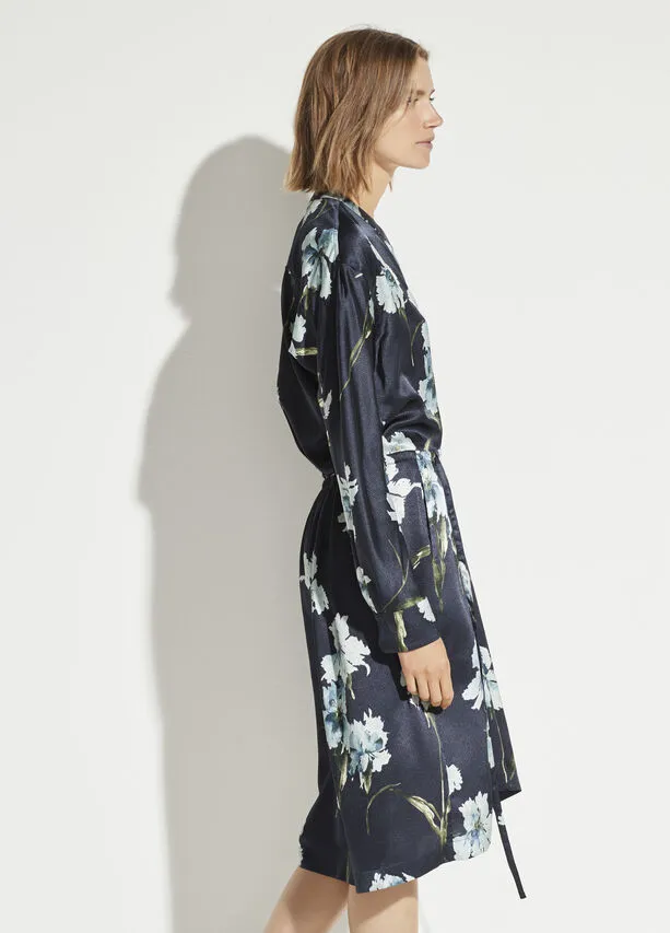 Vince - Iris Print Long Sleeve Dress in Coastal