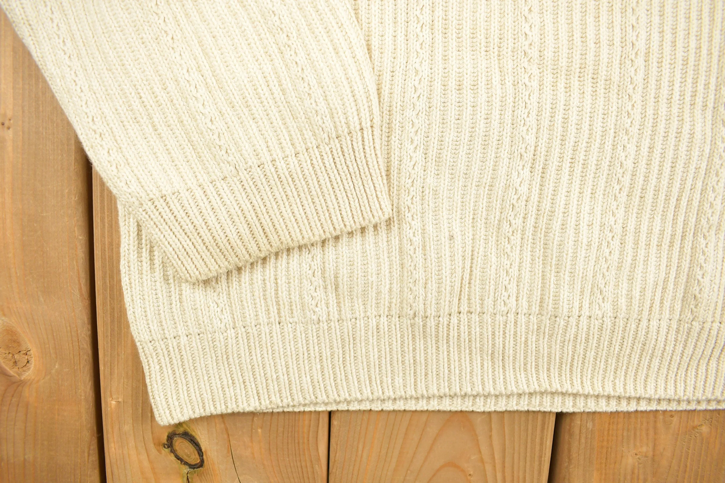 Vintage 1990s Chaps Ralph Lauren Beige Knitted Sweater