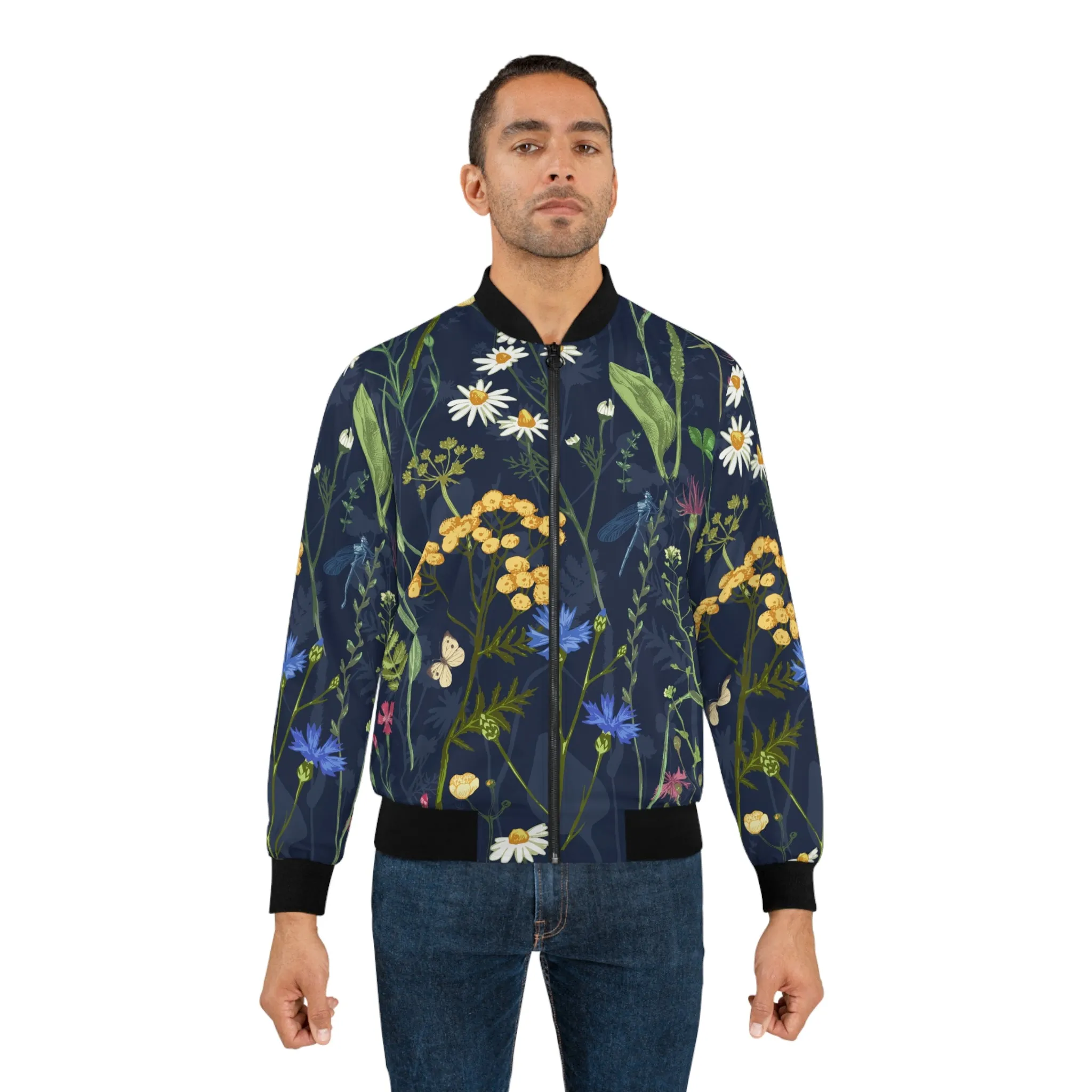 Vintage Botanical Bomber Jacket