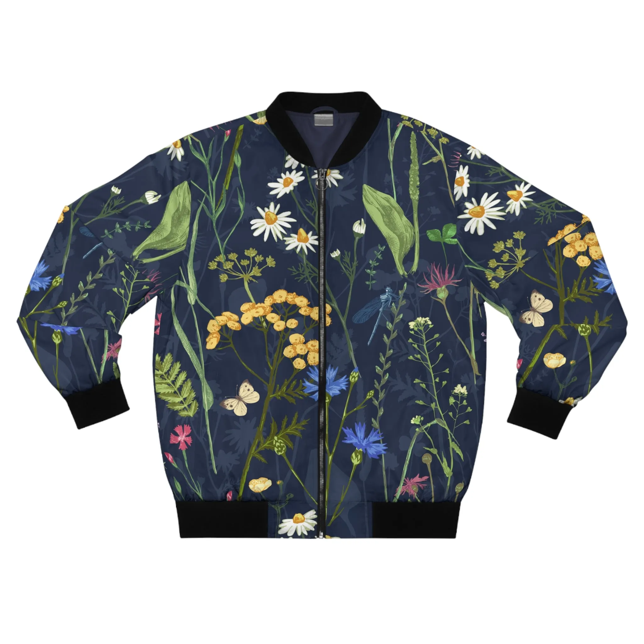 Vintage Botanical Bomber Jacket