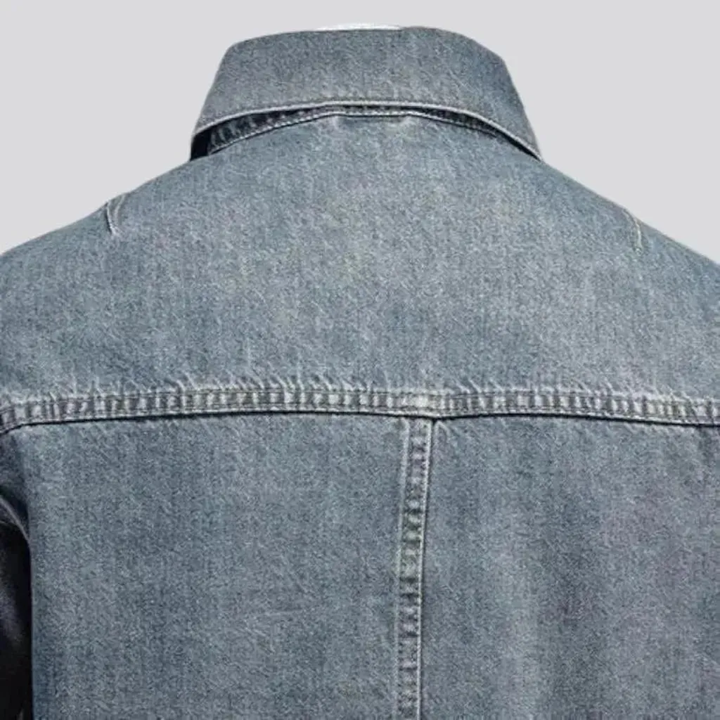 Vintage stonewashed men's denim jacket