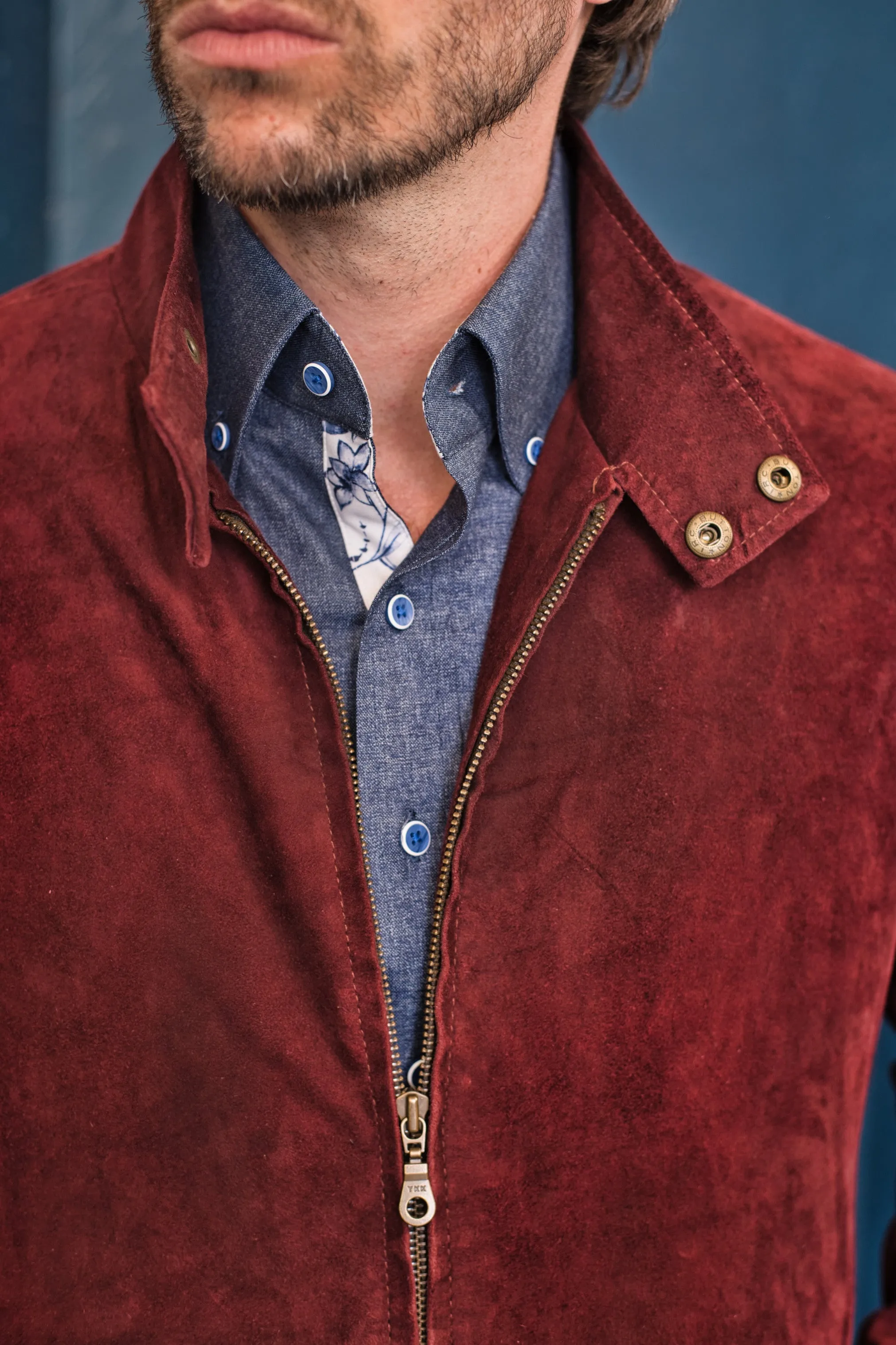 Website Sample - Red Suede Jacket