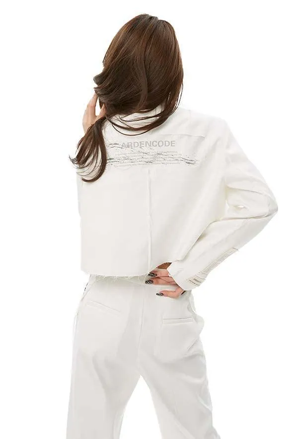 White Cropped Jacket