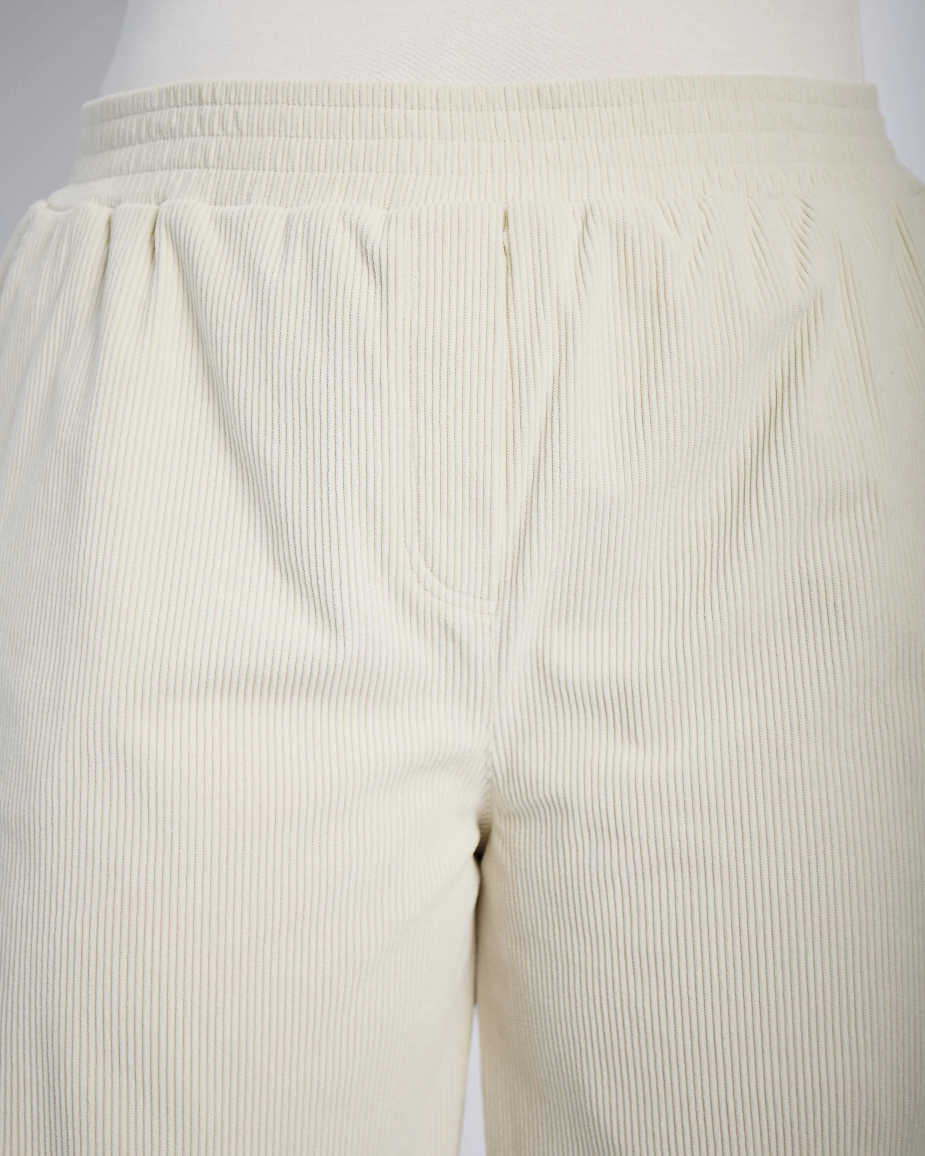 Wide Leg Cord Pants in Bone