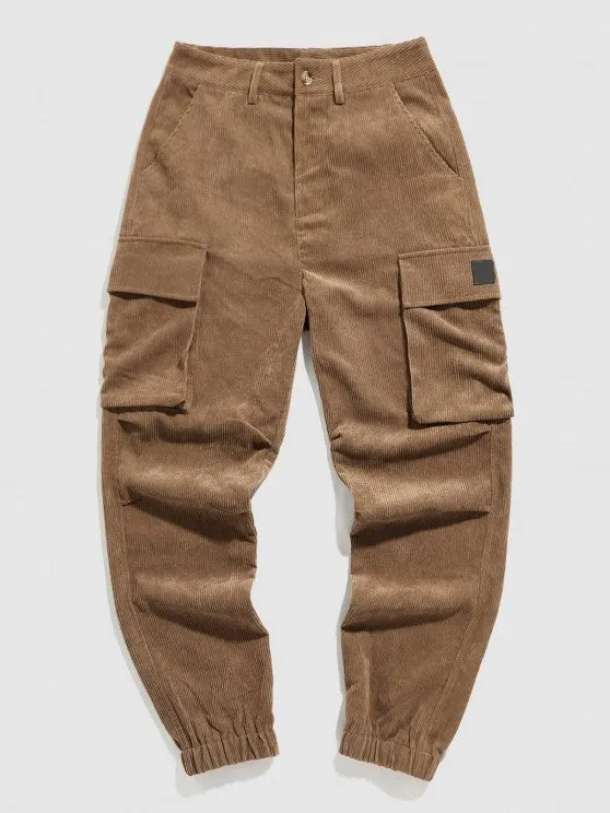 Wool Blend Shacket And Corduroy Pants Set