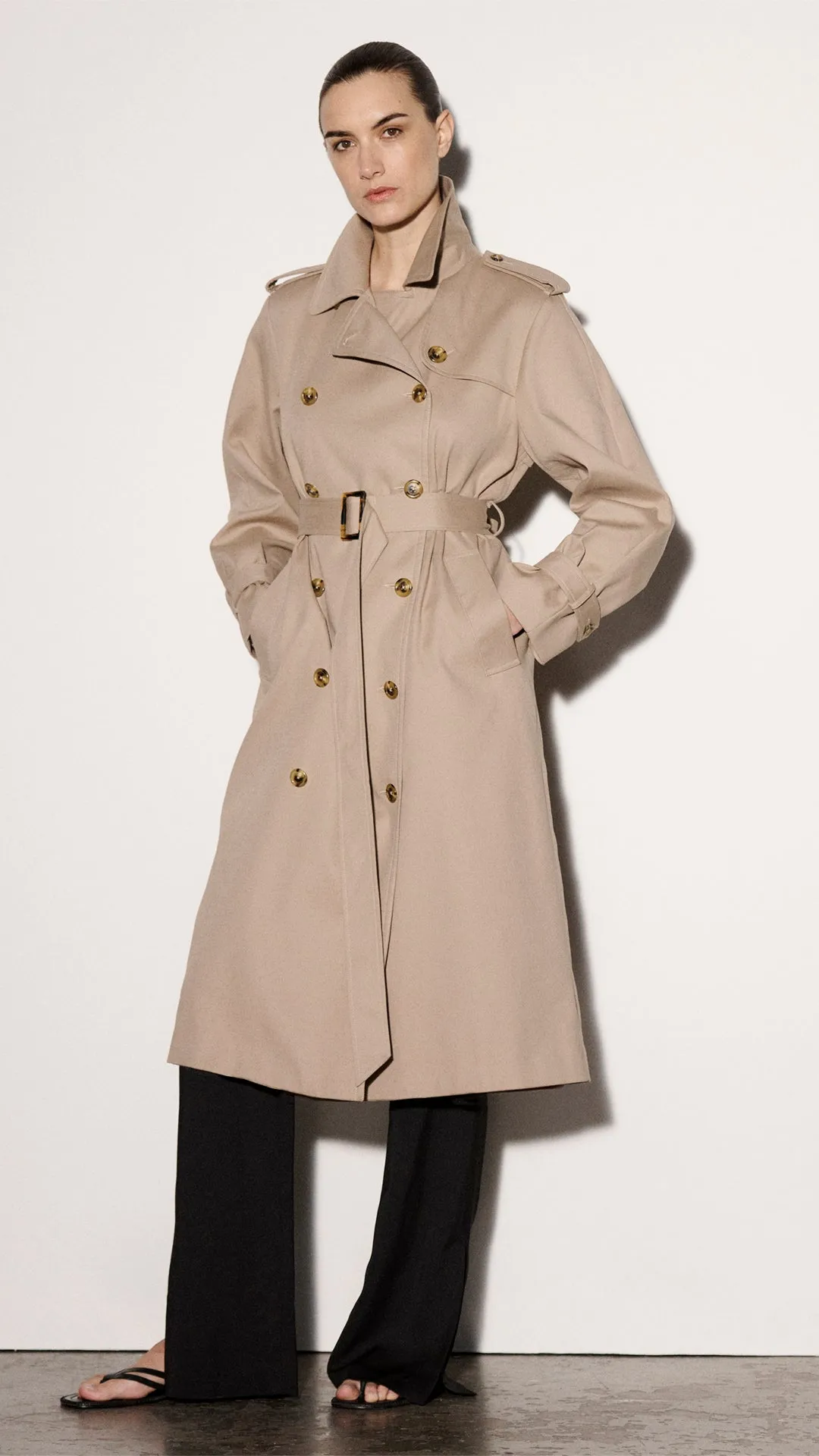 Work Trench in Cotton Twill | Beige