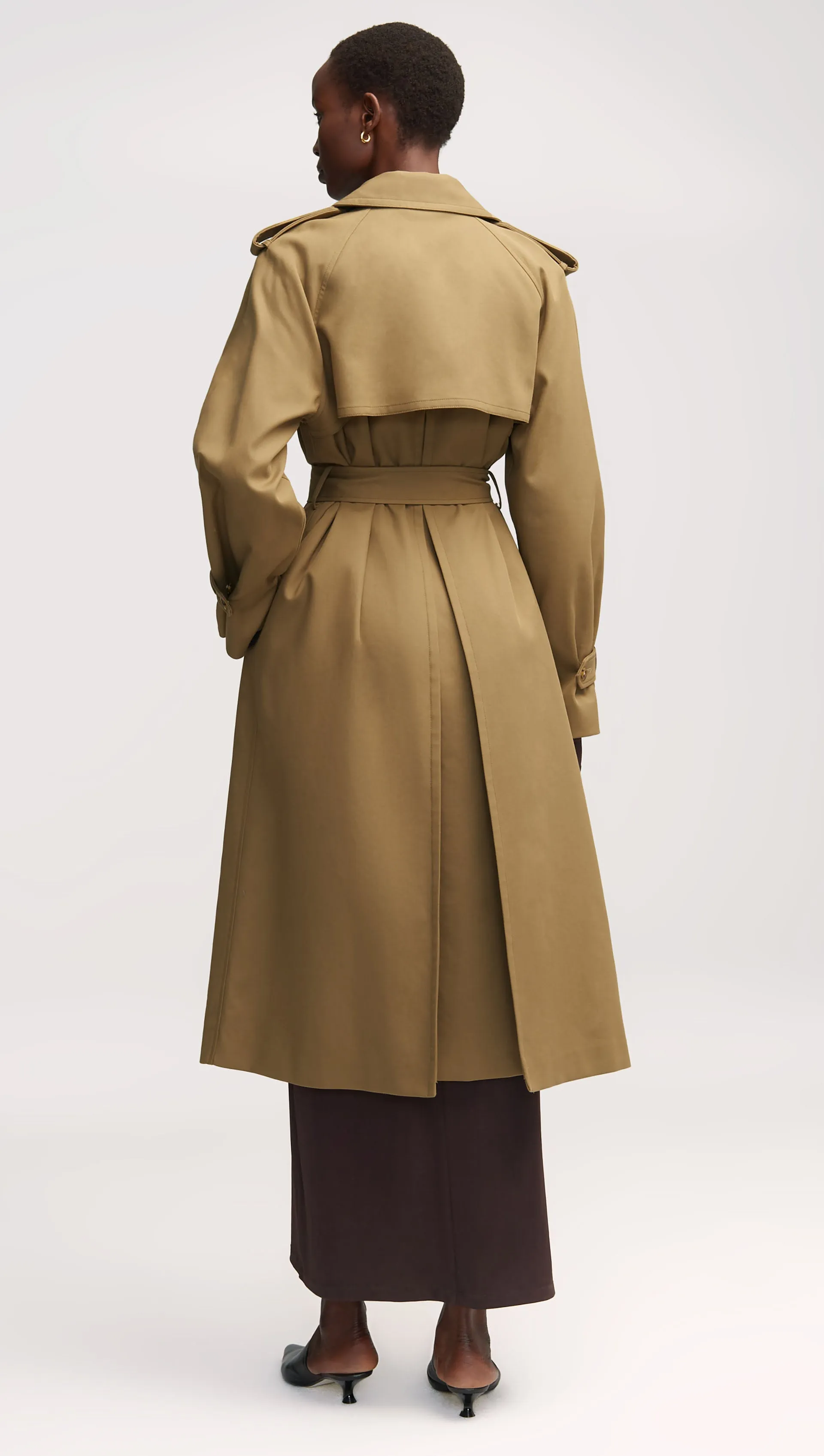 Work Trench in Cotton Twill | Khaki Green