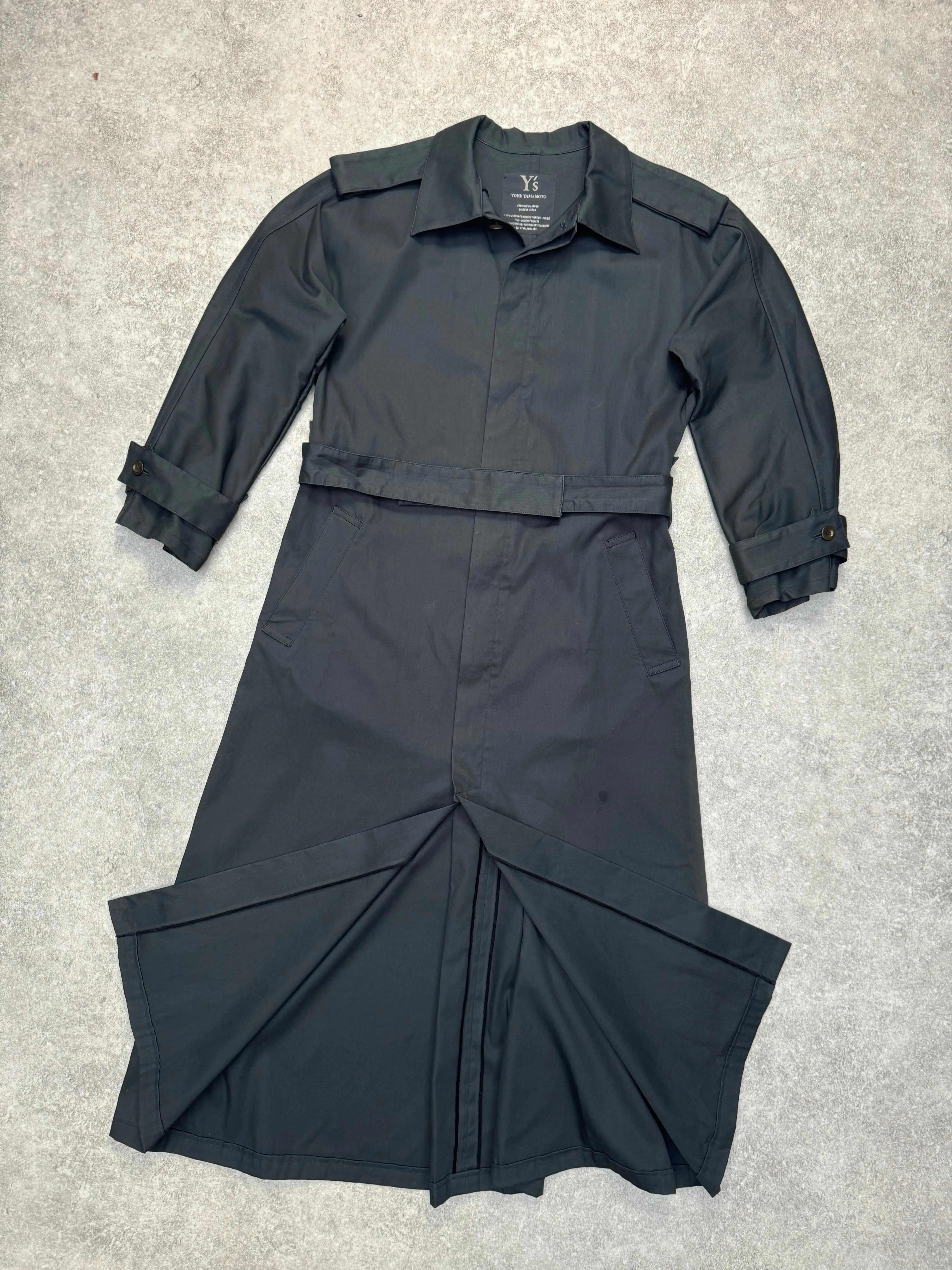 Y's By Yohji Yamamoto Blackout Trench Coat